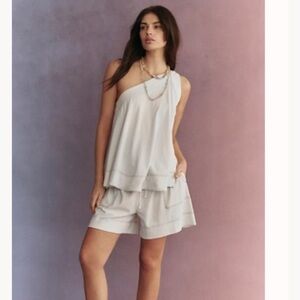 Free people Strada one shoulder short set